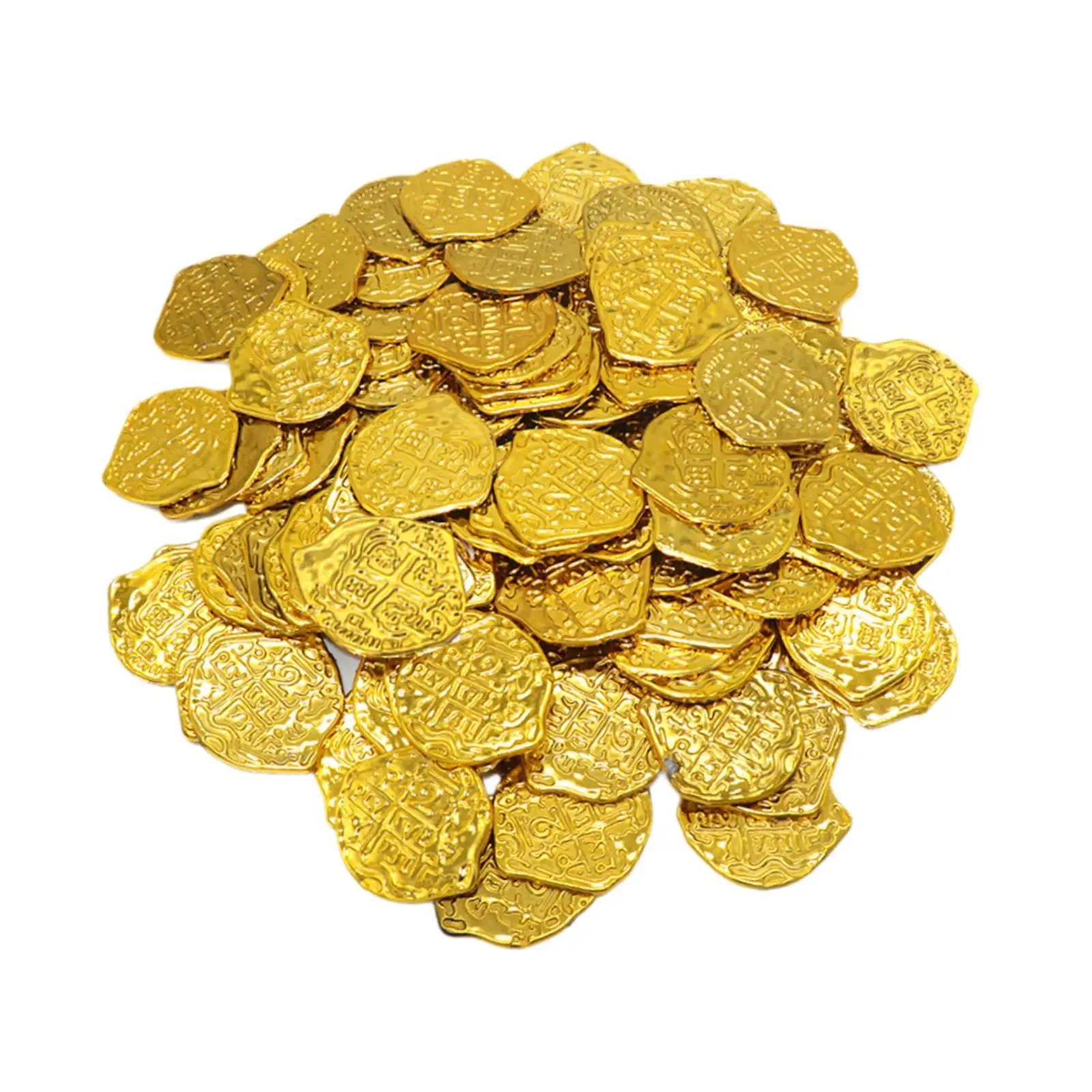 Pirate Gold Coin Props Ancient Spanish Doubloon Fake Tokens Classroom Reward for Teachers Board Game Pirate Theme