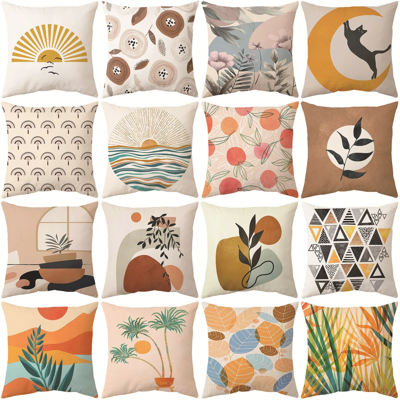 45*45 Home Decor Square Living Room Pillowcase Cushion Cover Decorative Polyester Geometric