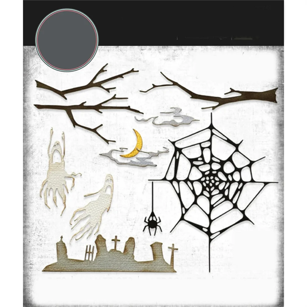 Halloween Metalowe matryce i stemple do scrapbookingu Dekoracja pamiętnika Szablon do wytłaczania DIY Kartka okolicznościowa Ręcznie robione 2024