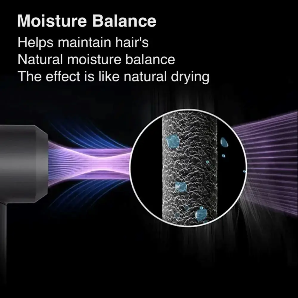 New negative ion constant temperature quick-drying hair dryer bass noise reduction leafless hair dryer travel portable air dryer