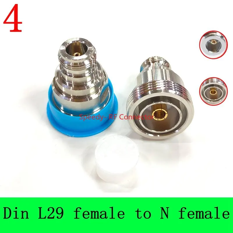 DIN 7/16 L29 To L16 N Type Male Female Connector 7/16 L29 DIN Flange Water Proof Chassis Panel Mount Socket Adapter Brass Copper