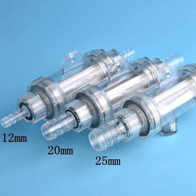 1 szt. 12mm ~ 25mm filtr do akwarium do akwarium nawadnianie ogrodu fajka wodna domowego sitko hamulec samochodowy filtr akcesoria