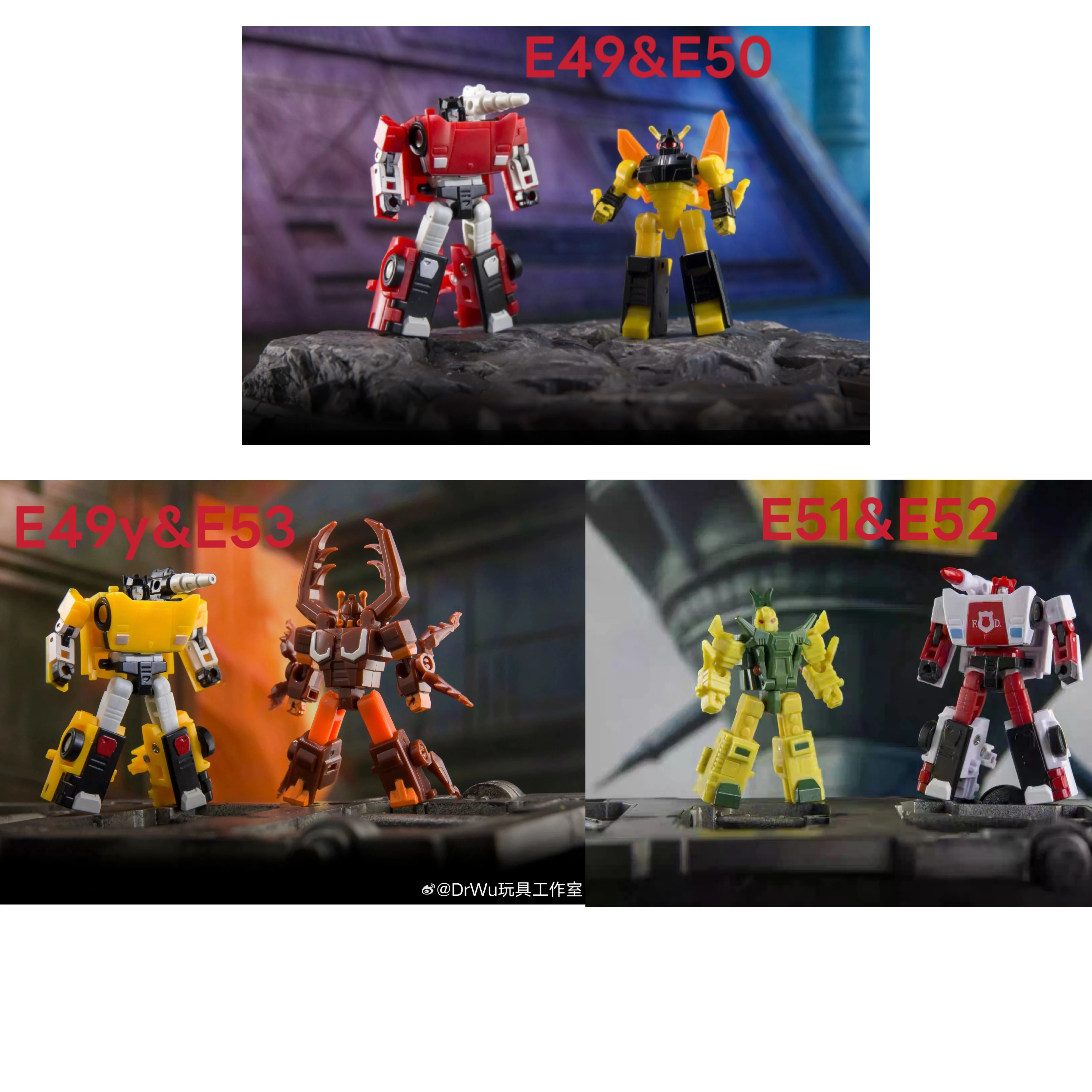 

Dr.Wu Sideswipe Ransack Sunstreaker Shrapnel Red Alert Bombshell Transformation Action Figures DW E49 E50 E51 E52 E53 E49Y