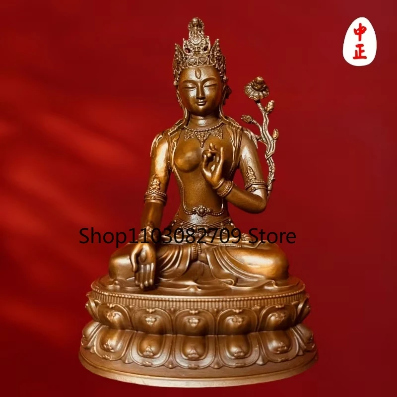 Zhongzheng Statue Intangible Cultural Heritage Workshop Whiteness Mother Gold, Silver and Copper Material Support Customized Cra