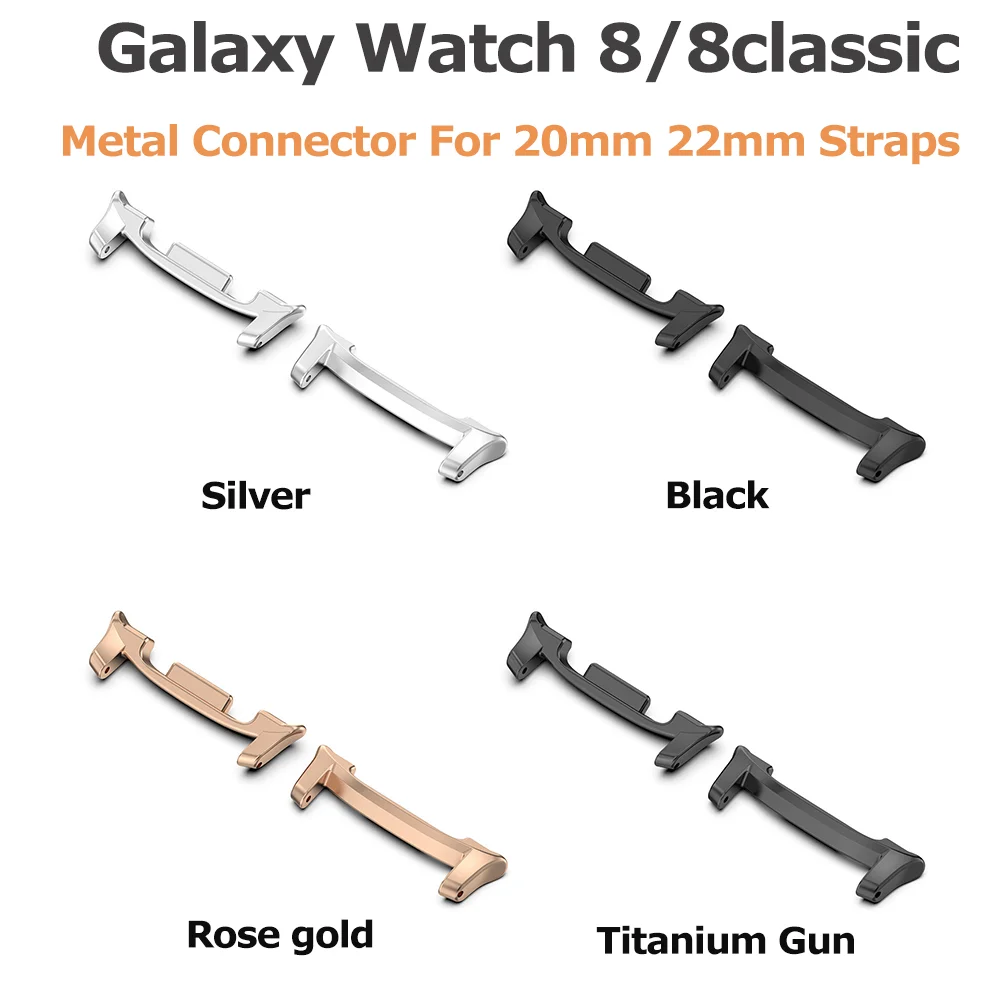 1 زوج موصل لساعة سامسونج جالاكسي 8/8 الكلاسيكية 40 مللي متر 44 مللي متر 46 سبائك الزنك معدن تحويل رئيس سوار ل 20 مللي متر 22 مللي متر 2028 #2