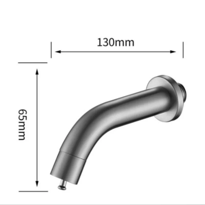 304 Touch Switch Faucet Single Cold In-wall Basin  Stainless Steel Simple  Bathroom Accessories