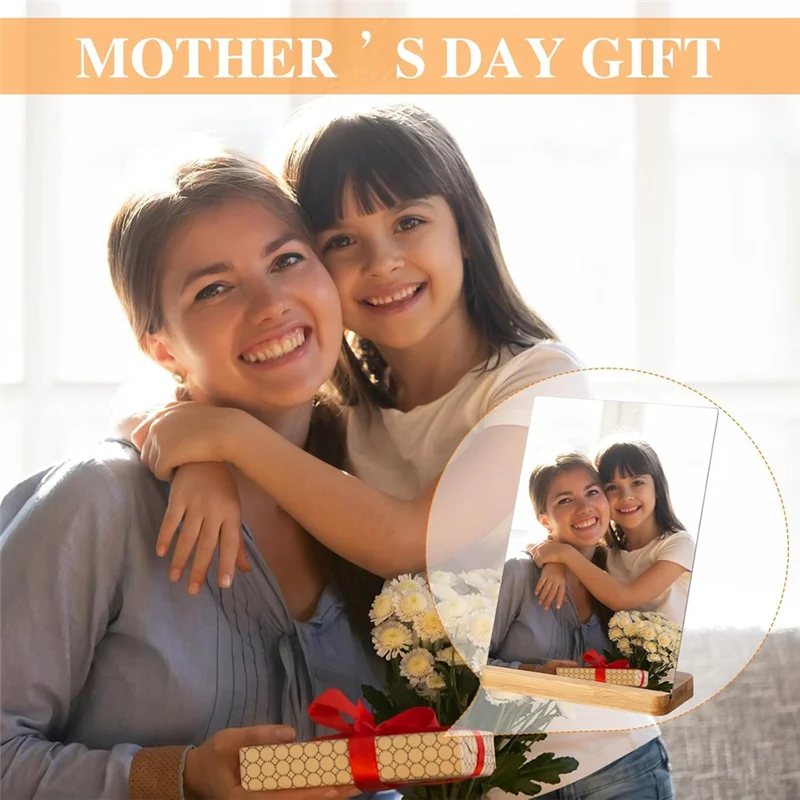 

6 Pack Sublimation Photo Frames Blanks 5 X 7 Inch Heat Transfer Metal Picture Frames With Wood Base DIY Photo Prints