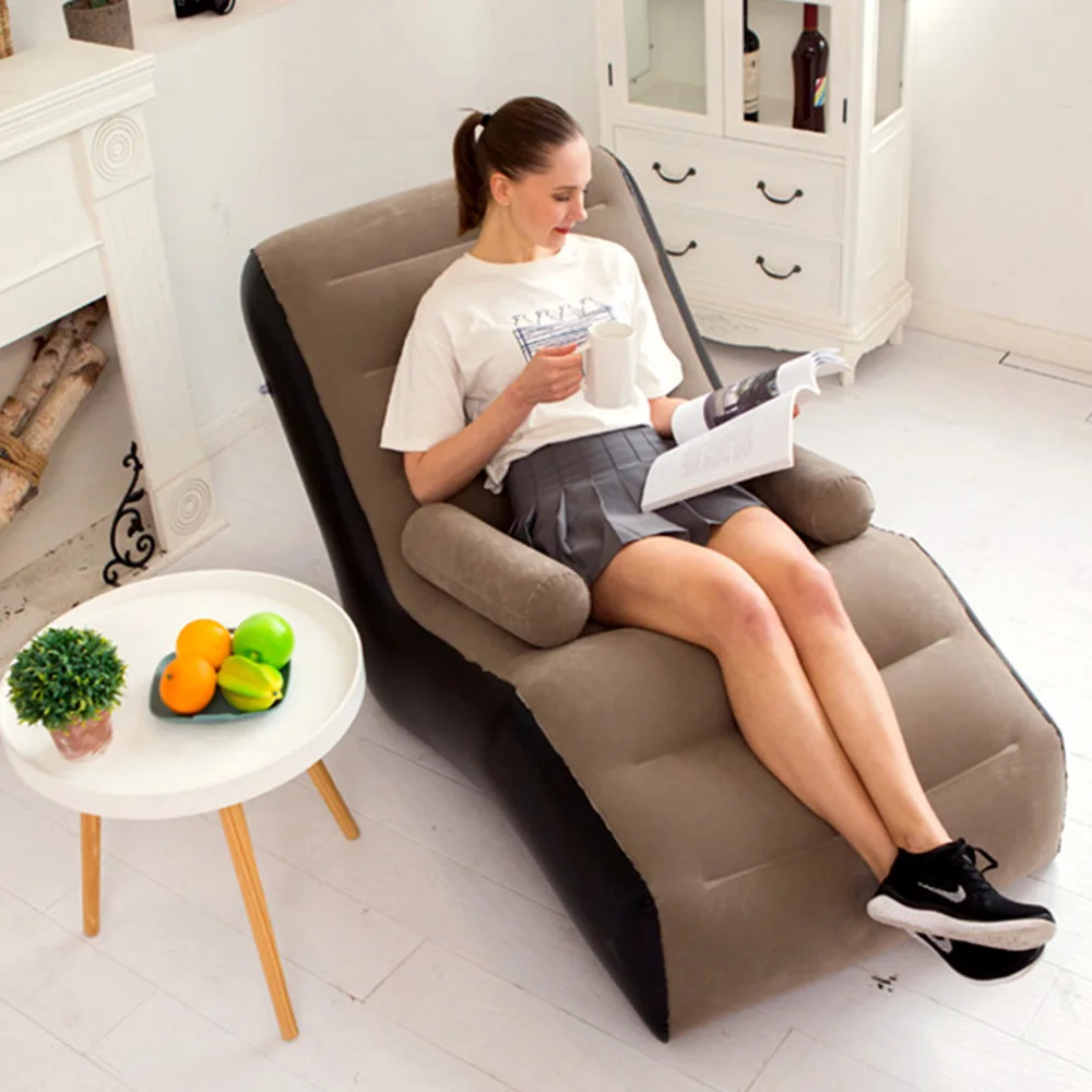 Sofá inflable en forma de S para sala de estar, silla barata de diseño individual, Divano perezoso, muebles para el hogar