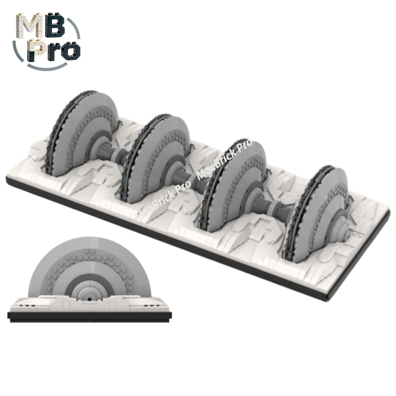 Snowfield Combat Base Shield Generator Building Blocks Sci-Fi Equipment MOC Ornament For Hobby Collectors