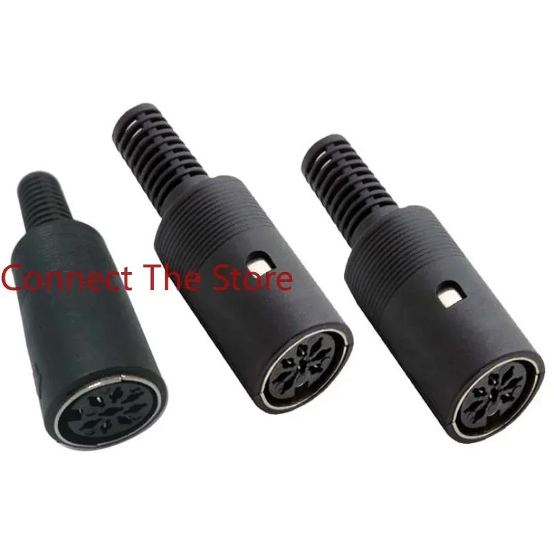 

10PCS Computer Plug 8P Female Large DIN Base Plastic Assembly Connector