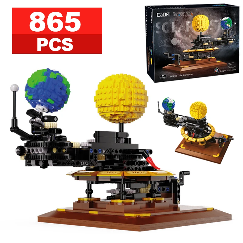 

865 Pcs MOC City Solar System Earth and Sun Clock Building Blocks Science Experiment Education Bricks Toys Children Boys Gifts