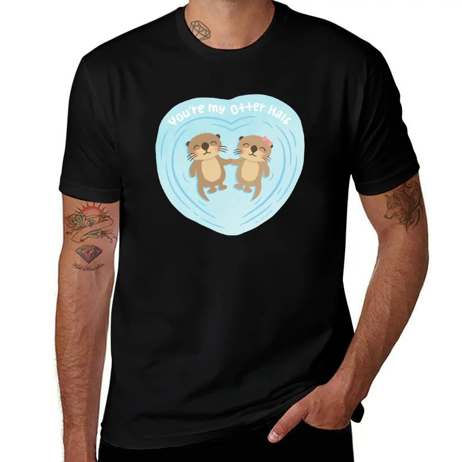 

You Are my Otter Half, Cute Love Pun Humor футболка винтажные футболки забавная рубашка хлопковые мужские футболки повседневные стильные