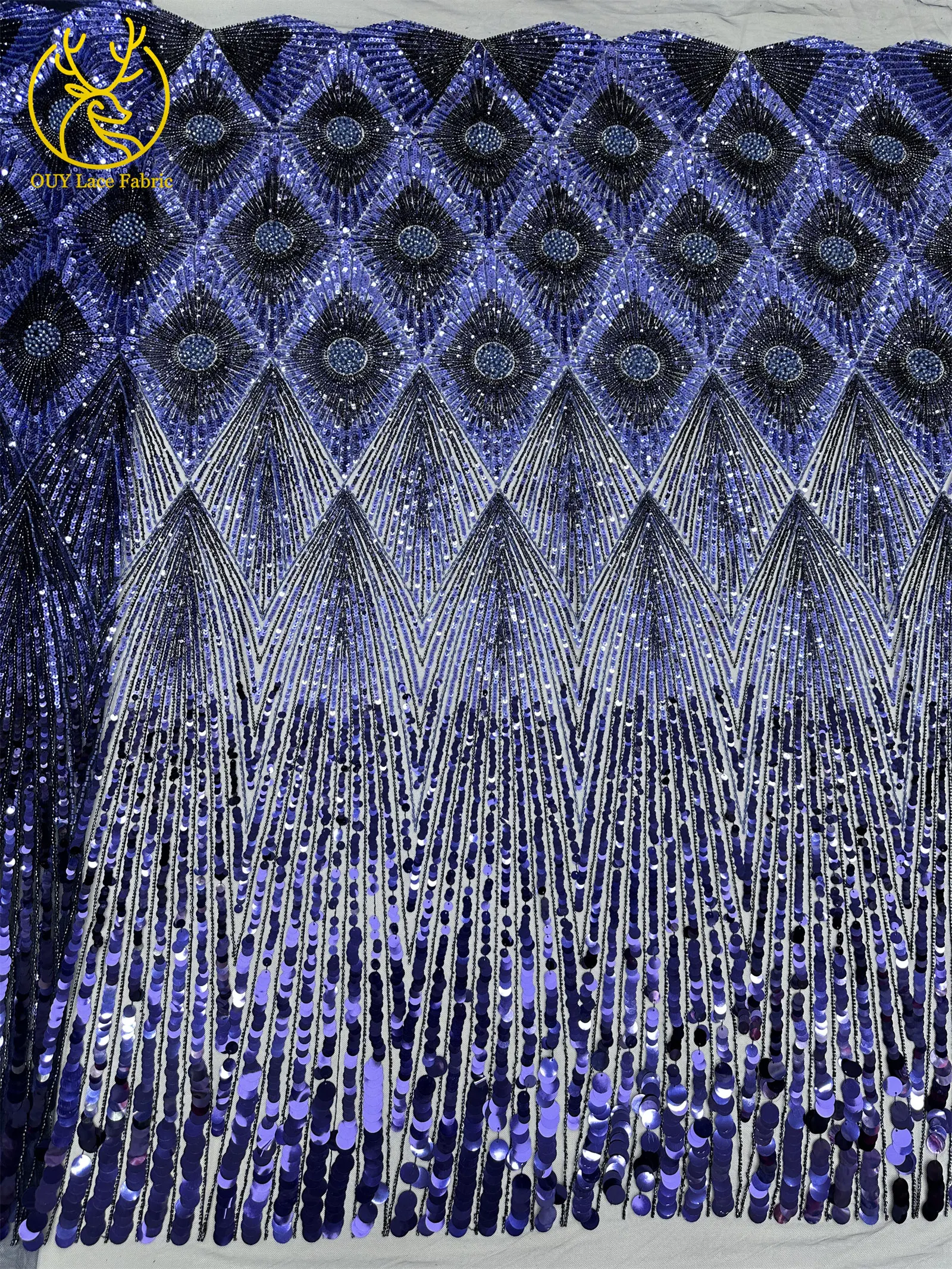 Luxuriöser grüner afrikanischer Brautstoff mit Perlenstickerei, 2026er Mode, französische Pailletten-Tüllspitze, nigerianische Netzspitze für Brautkleider zum Nähen – Detail 7