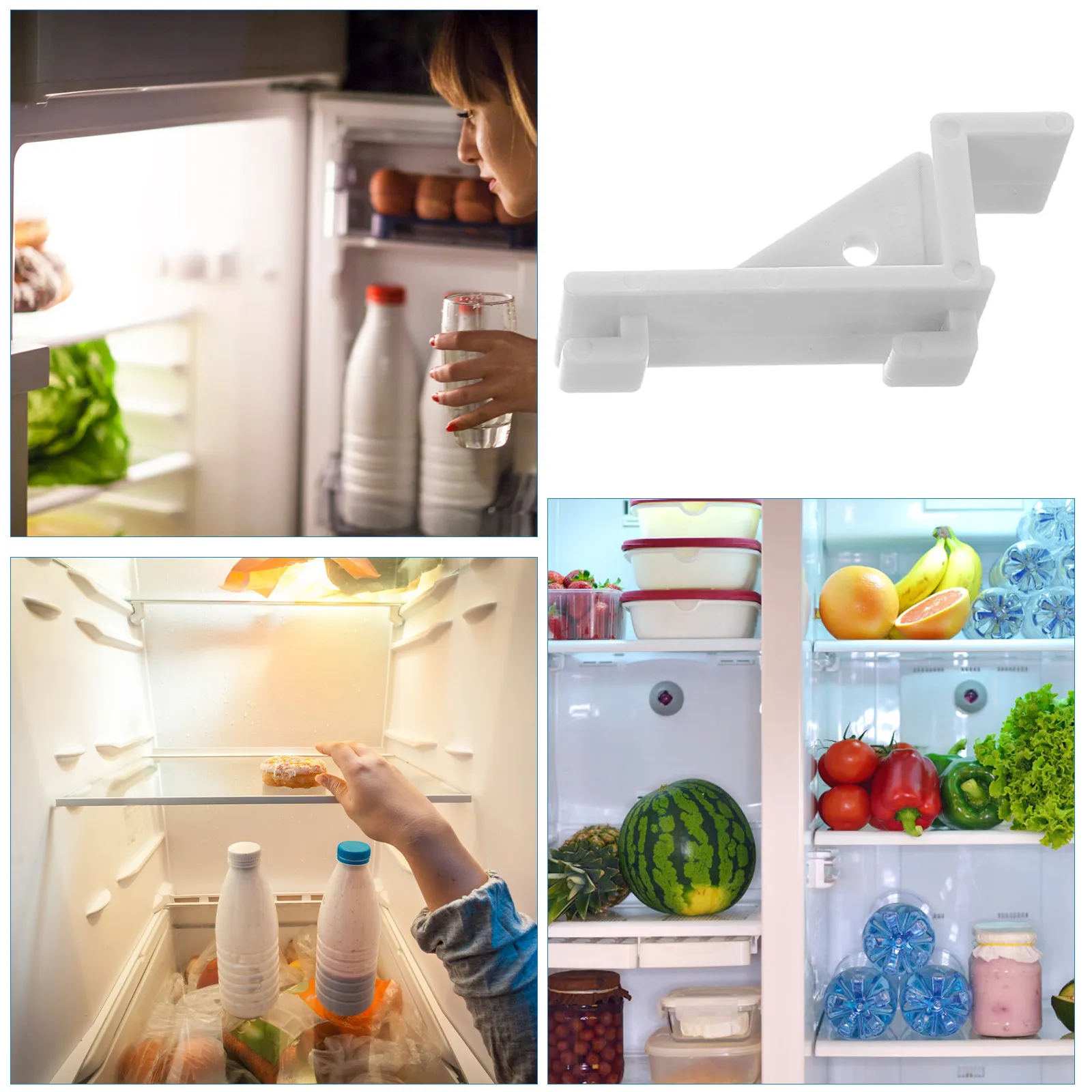 10Pcs Refrigerator Shelf Clips Plastic Freezer Door Latch Replacement for Secure Closure Temperature Efficiency