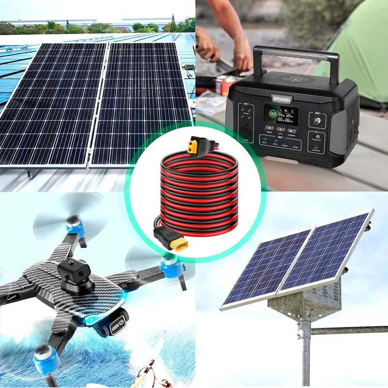 Ulepszony kabel 6m/20FT 12AWG XT60 męski na żeński do generatorów ALLPOWERS Ecoflow Delta River Anker SOLIX Bluetti AC DJI Solar. — zdjęcie produktu 6