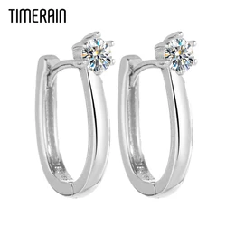 0.3ct Moissanite Diamond Hoop Earrings For Women 100% Sterling Silver Summer Style Hypoallergenic Fine Jewelry Drop Shipping