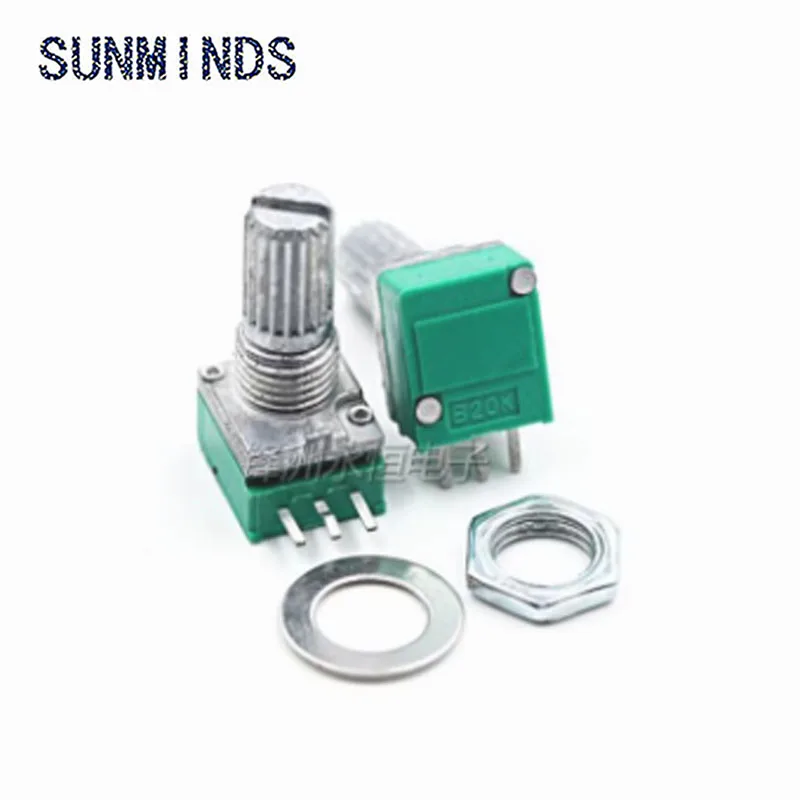 10PCS/LOT  Single Potentiometer  3PIN  RK097N  B1K 5K 10K 20K 50K 100K 250K  Audio/Amplifier