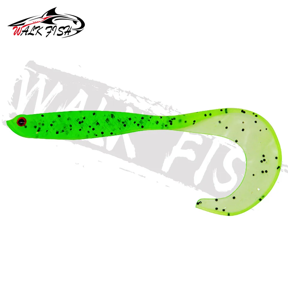WALK FISH 4 Stück 12,5 cm 5,5 g Jigging künstliche Silikonköder Wobbler Angelköder Shad T-Schwanz weicher Köder Bass Hechtangeln – Detail 6