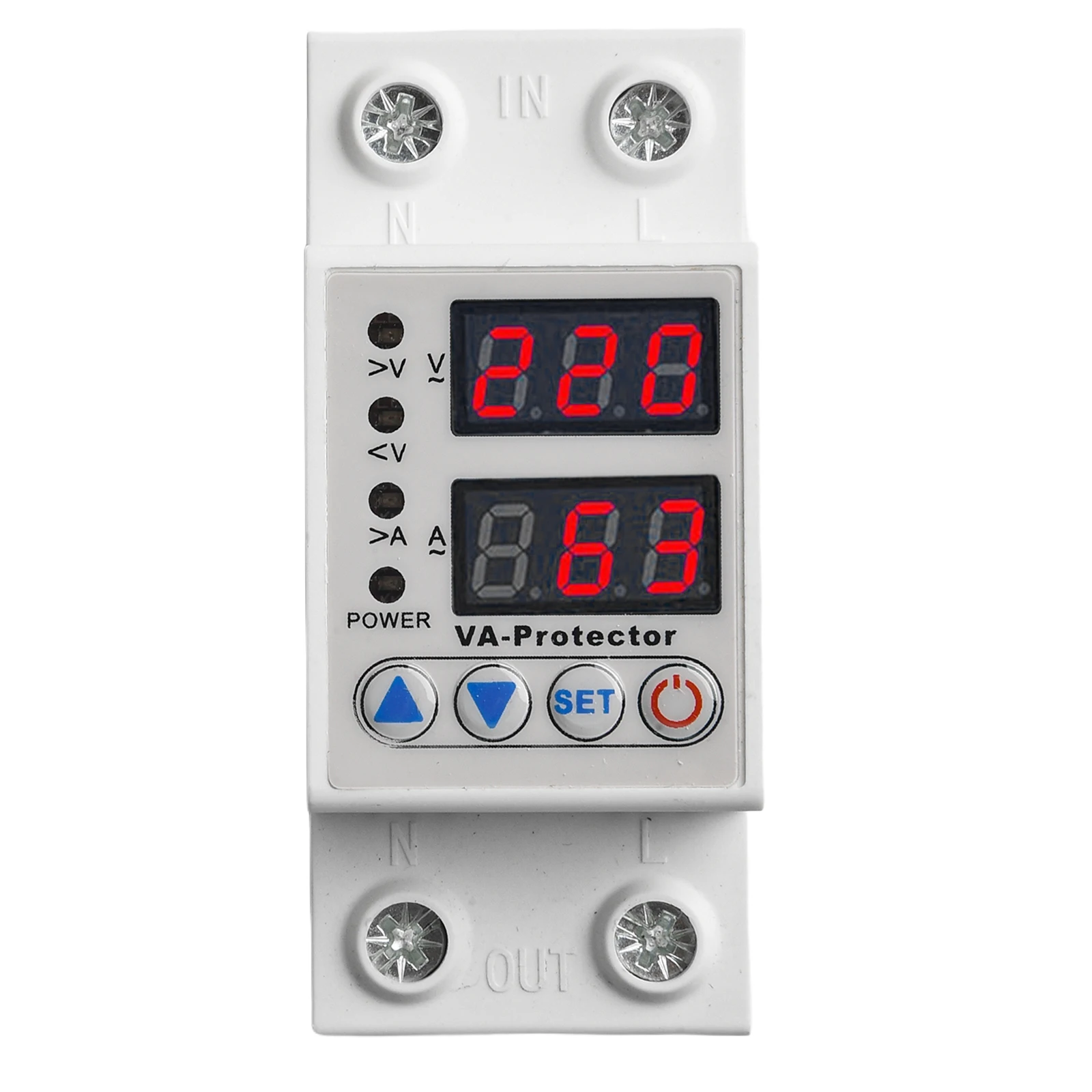 

For Electrical Protection Adjustable Voltage Protector Comprehensive Protection Customizable Settings Dual LED Display