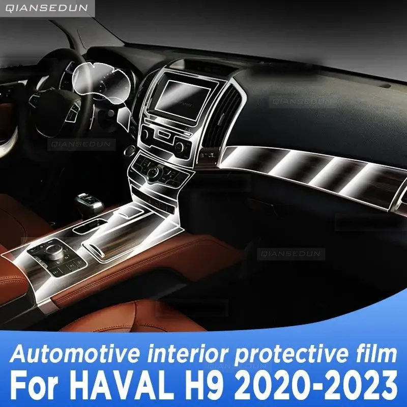 

For HAVAL H9 2020-2023 2022 Gearbox Panel Navigation Screen Automotive Interior TPU Protective Film Cover Anti-Scratch Sticker