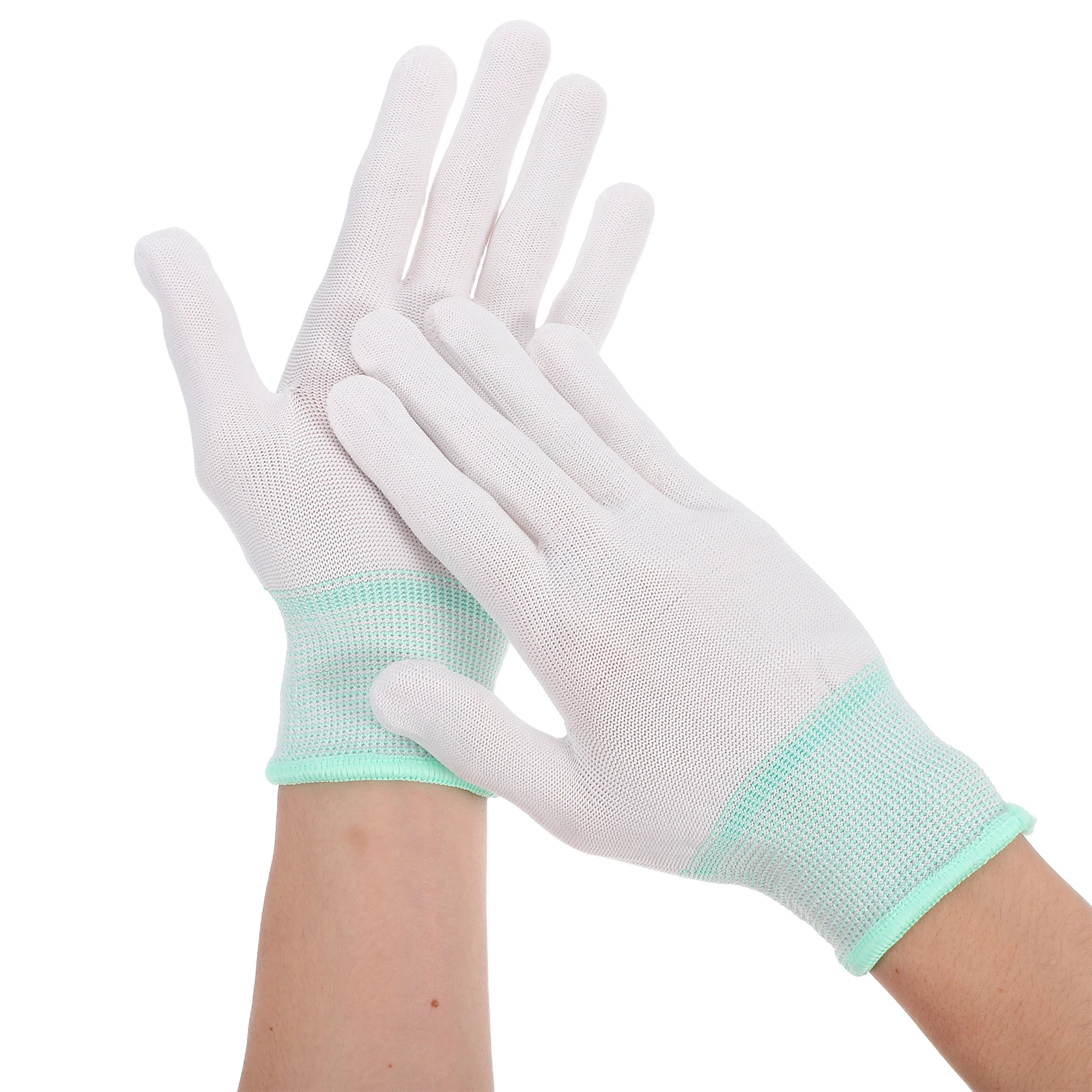 

12Pairs Anti-Static Gloves Nylon Cut Resistant Protective for Gardening Safety Wear-Resistant Breathable Non-Slip Odorless