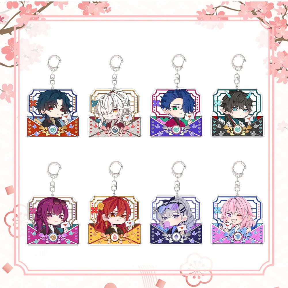 

Cute Game Honkai Star Rail Keychain for Accessories Bag Impact 3rd Anime Pendant Key Chain Ring Keychains Jewelry Gifts 6CM