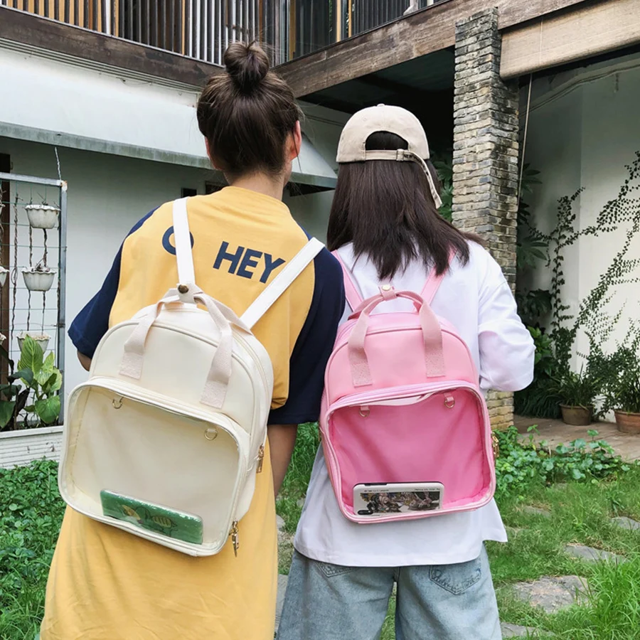 

Japanese Kawaii Itabag Women New 2025 Transparent Backpack Women Large Capacity Ita Backpack School Bags For College Student JK