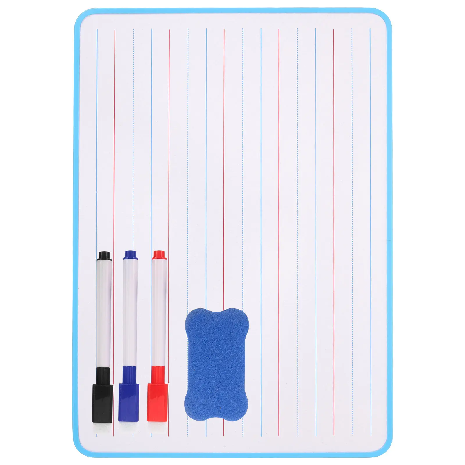 

Lined Whiteboard Dry Erase Board Double Sided Small for Kids Children Students Reusable Portable Educational Writing Aid