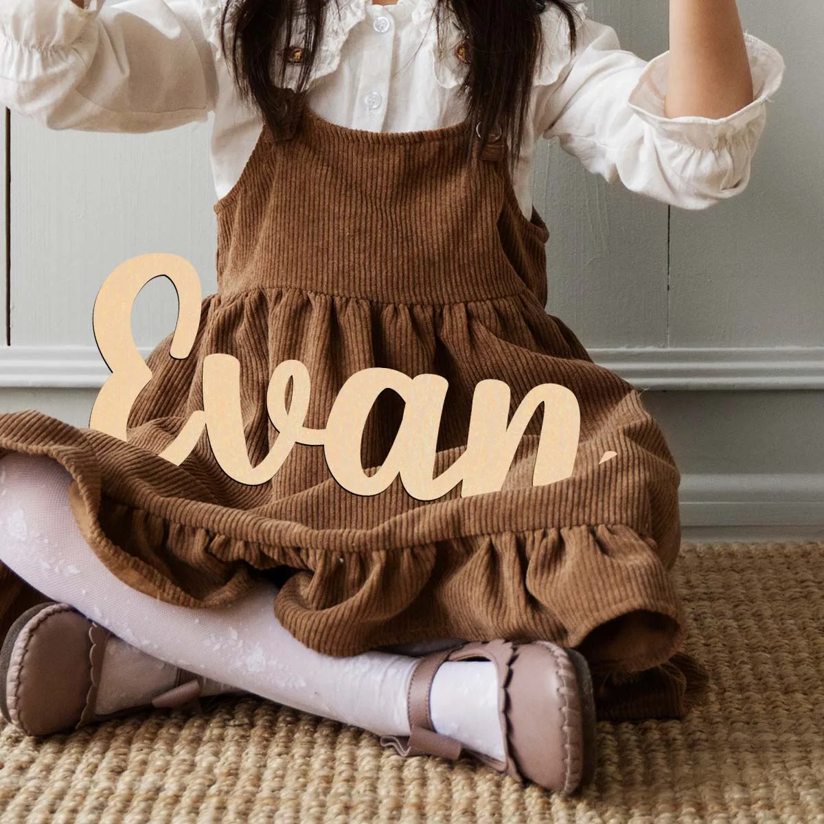 1pc Vinyl evan example Custom Name Wooden Decor Wooden Plaque Laser-Cut Sign Traditional Style Tabletop Decorative Plaque for Be