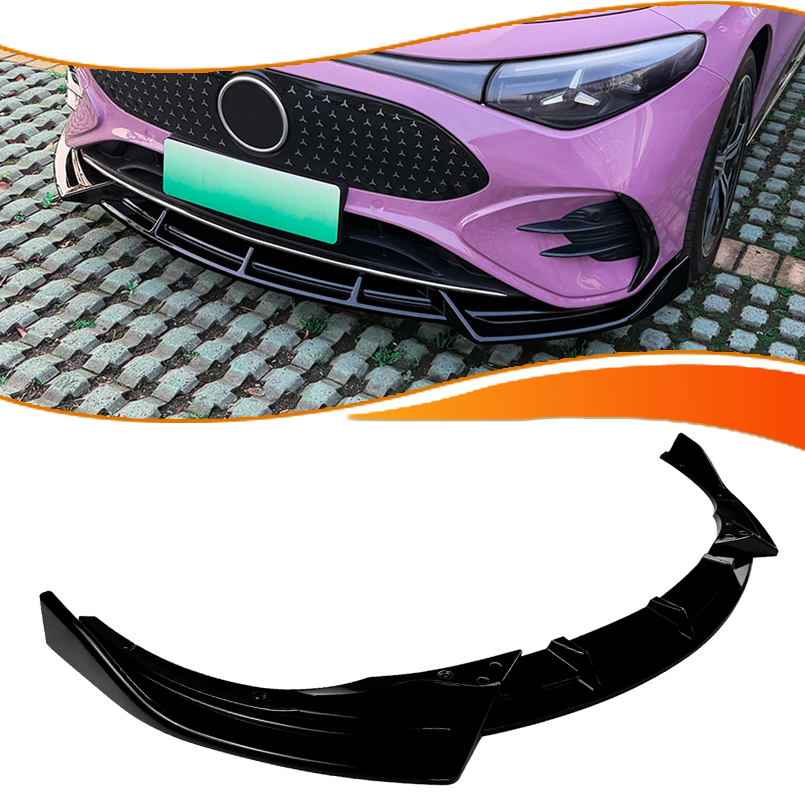 

Для Mercedes-Benz CLA C174 C178 AMG Line 2026: Накладка-сплиттер на передний бампер, защита-спойлер, накладка-лезвие