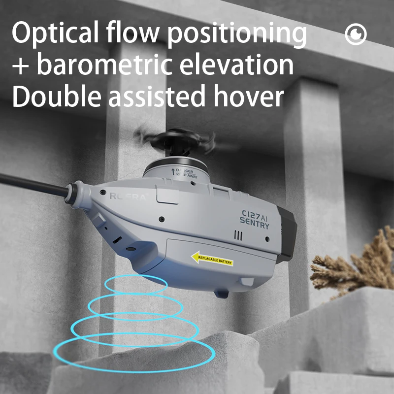COOLBANK AI Intelligent RC Helicopter 6-Axis Gyro 720P HD Optical Flow Positioning Scouting Drone 2.4Ghz 4CH Remote Control Toys
