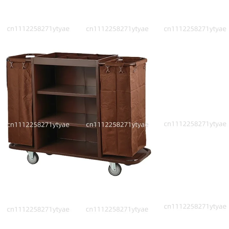 Hotel Room Multi-functional Hand Push Linen Cart Cleaning Cart Cleaning Cart Cloth Bag Room Entrance Hygiene Service