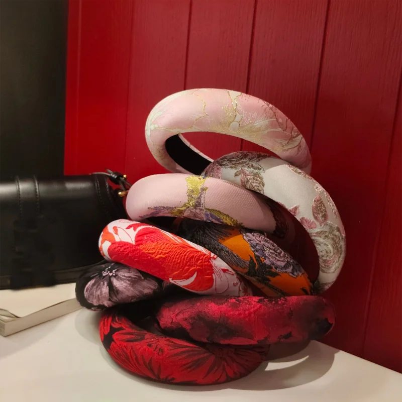 빈티지 팰리스 자카드 자수 헤어 후프 (두꺼운 스펀지 - Embroidery Zone 리뷰 및 가격