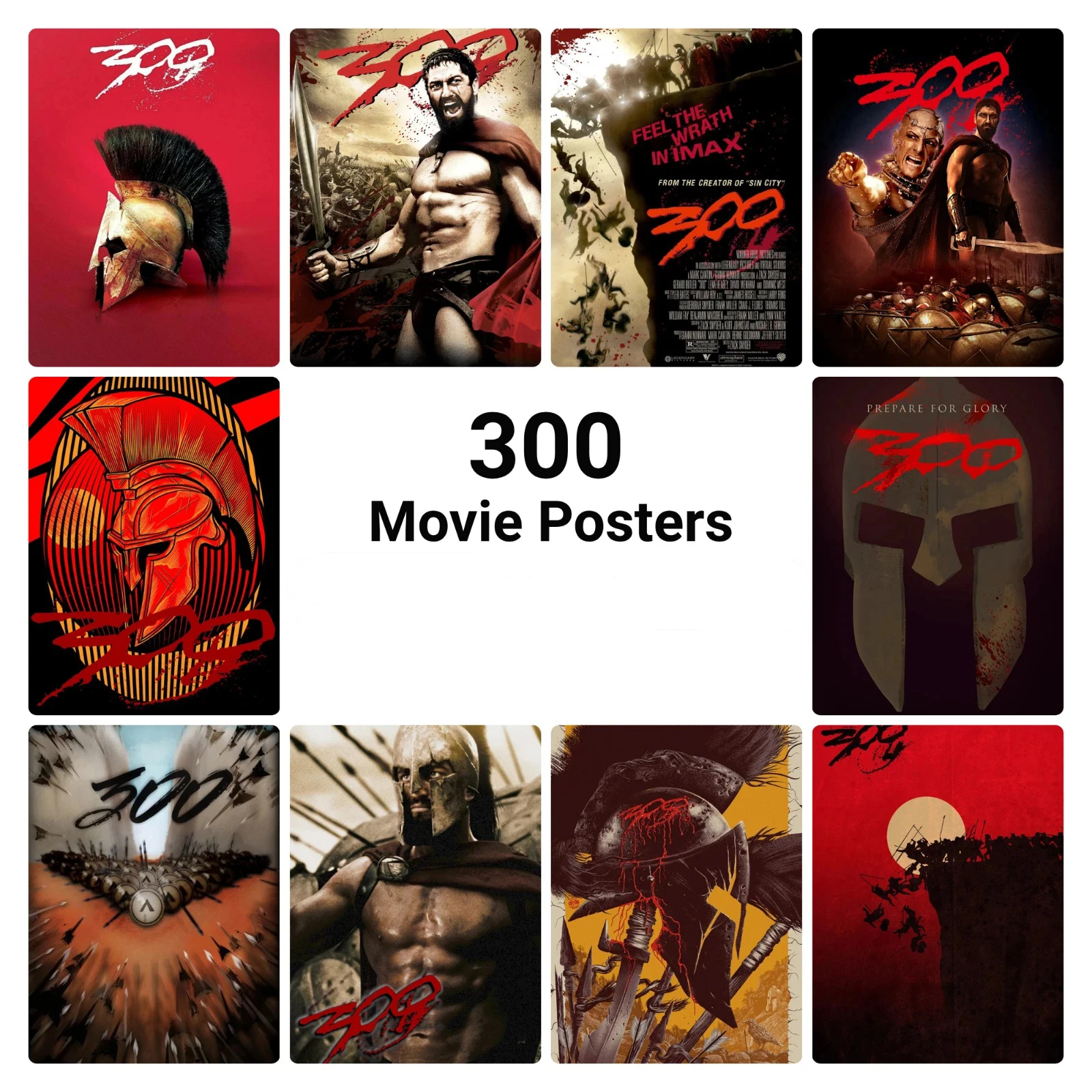 

300 (2007) Movie Print Art Canvas Poster, For Living Room Decor Home Wall Picture
