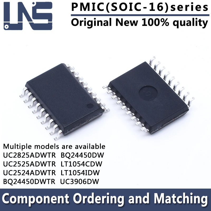 1PCS UC2825ADWTR UC2525ADWTR UC2524ADWTR BQ24450DWTR LT1054IDW LT1054CDW BQ24450DW UC3906DW SOIC-16 PMIC