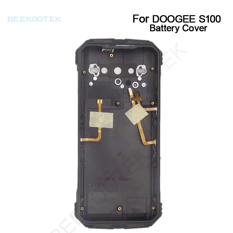 Imagem -04 - Doogee S100 Tampa da Bateria com Receptor Impressão Digital Lateral Volume de Alimentação Botão Personalizado Cabo Flex Fpc Original Novo