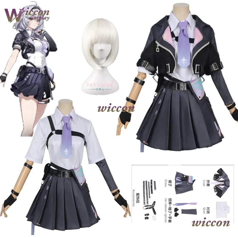 

youk/ Game Neverness To Everness(NTE) Cosplay Esper Zero Cosplay Costume Jk Dress School Uniform Wig Famale Halloween Roleplay