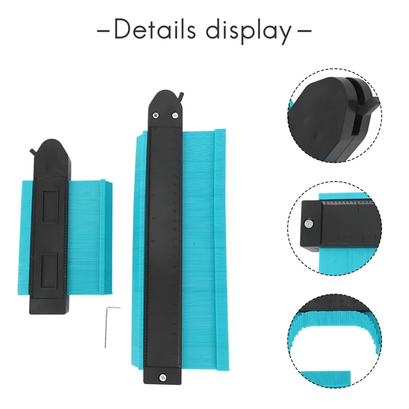 Contour Gauge With Lock, 5Inch And 10Inch Contour Duplications Gauge, Profile Shape Copy Tool, Instant Template