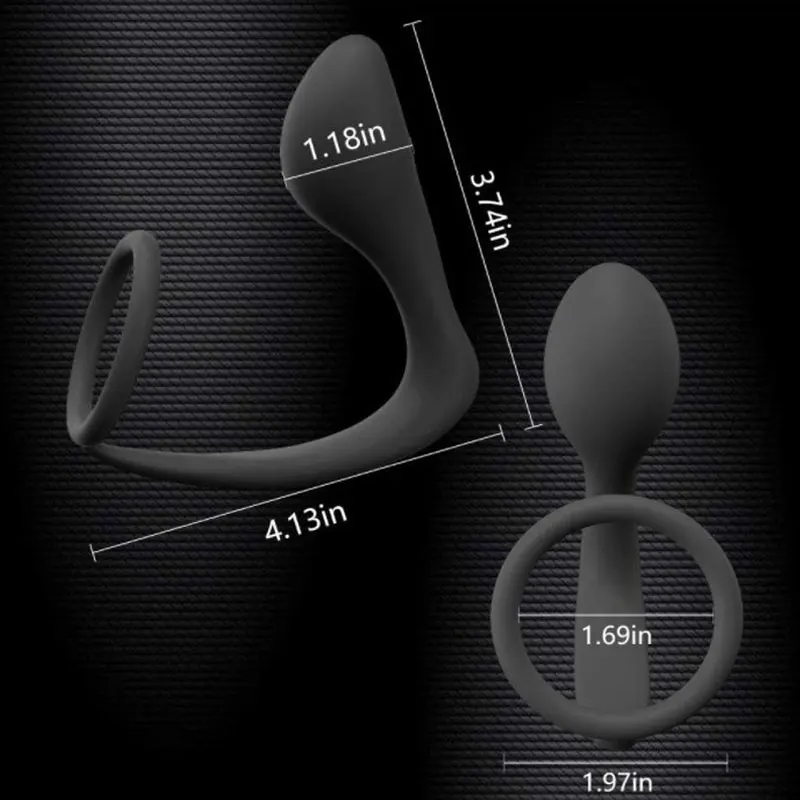 Silica Gel Lock Ring Penis Ring Prostate Massager Adult Sex Toys for Men Back Court Beads Male Butt Plug Couple Sharing Cock