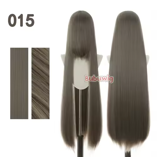 Bubuwig Synthetic Hair 100cm Long Straight Pure Color Cosplay Wigs Over 100 Colors Black White Red Blue Brown Wig Heat Resistant - Image 90