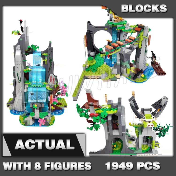 1949pcs Monkie Kid The Legendary Flower Fruit Mountain Monkey King Sun Wukong 60047 Building Blocks Sets Compatible With Model