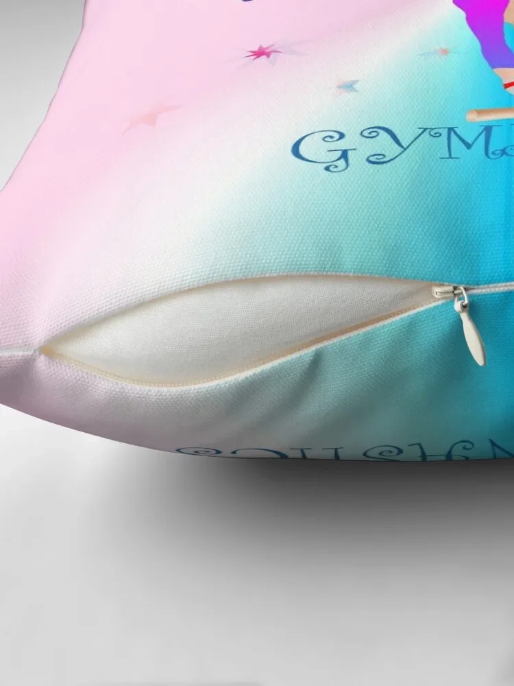 Gymnastics - Fly Girl with Background Throw Pillow Pillowcases For Pillows Pillow Cases