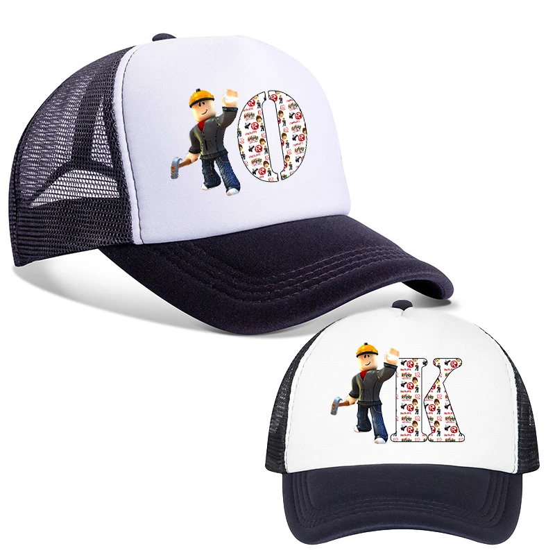 Roblox Children Baseball Cap Adult Cartoon Game Anime Figure Print Hat Boy Girl Summer Breathable Kid Hat HipHop Net Cap Gift