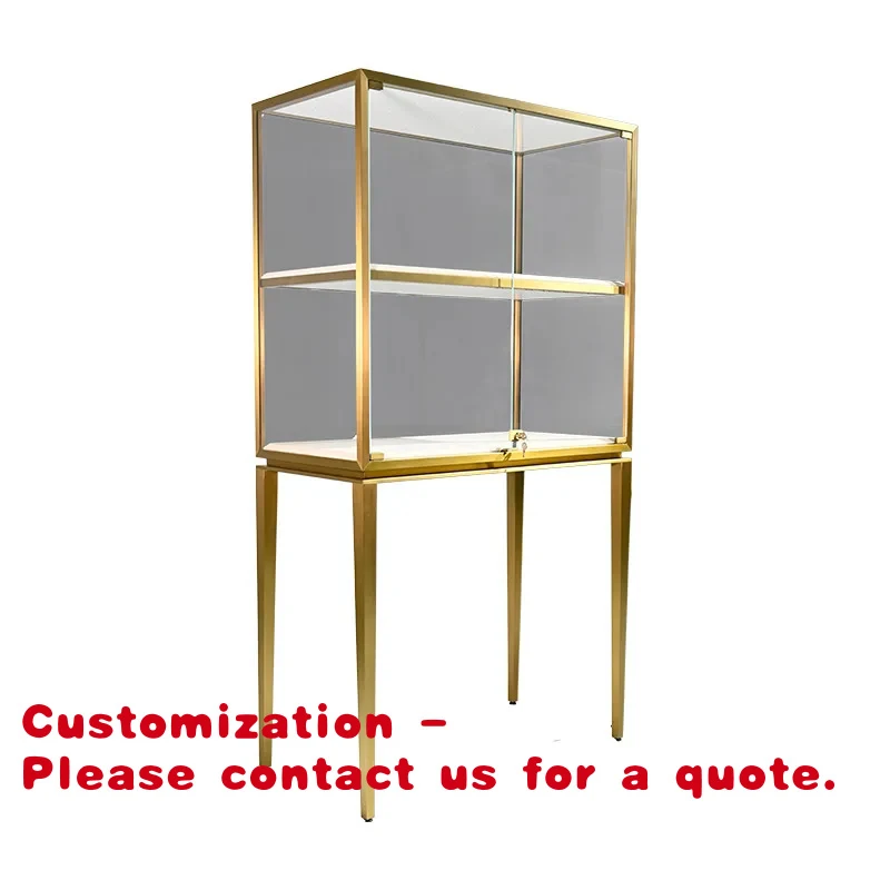 custom.Customizable Designed Luxurious Commercial Stainless Showcase Glass Jewelry Display Cabinet