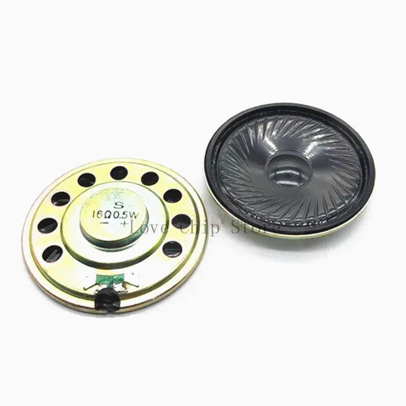 10pcs 0.5W 1W 2W 3W 4R 8R 16R 32R 48R 50R Mini Speaker 4/8/16/32/48/50 Ohms 0.5/1/2/3 Watt Diameter 40mm 50mm 4/5cm Loudspeaker