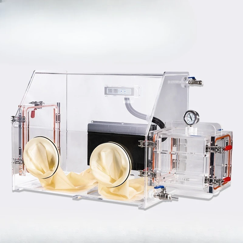 

Acrylic low humidity glove box laboratory nitrogen vacuum transparent chemical test low water oxygen dust-free operation box