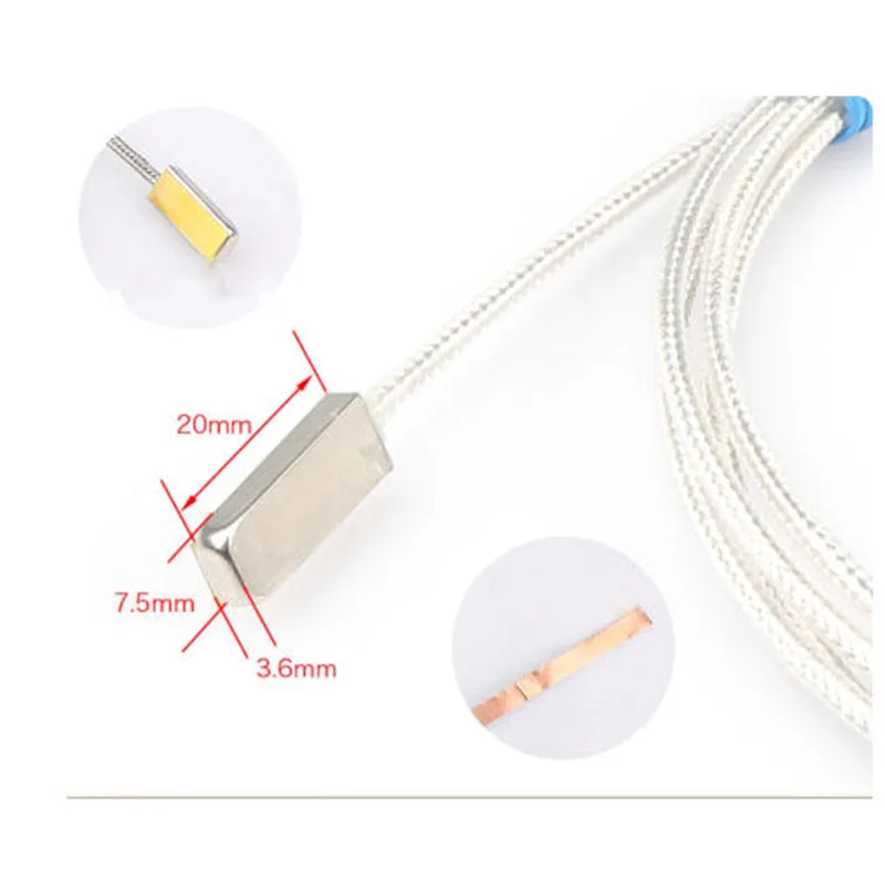 1 قطعة نوع K/PT100 لصق نوع قياس السطح التصحيح استشعار درجة الحرارة SUS304 التحقيق مقاومة للماء مع شريط احباط النحاس