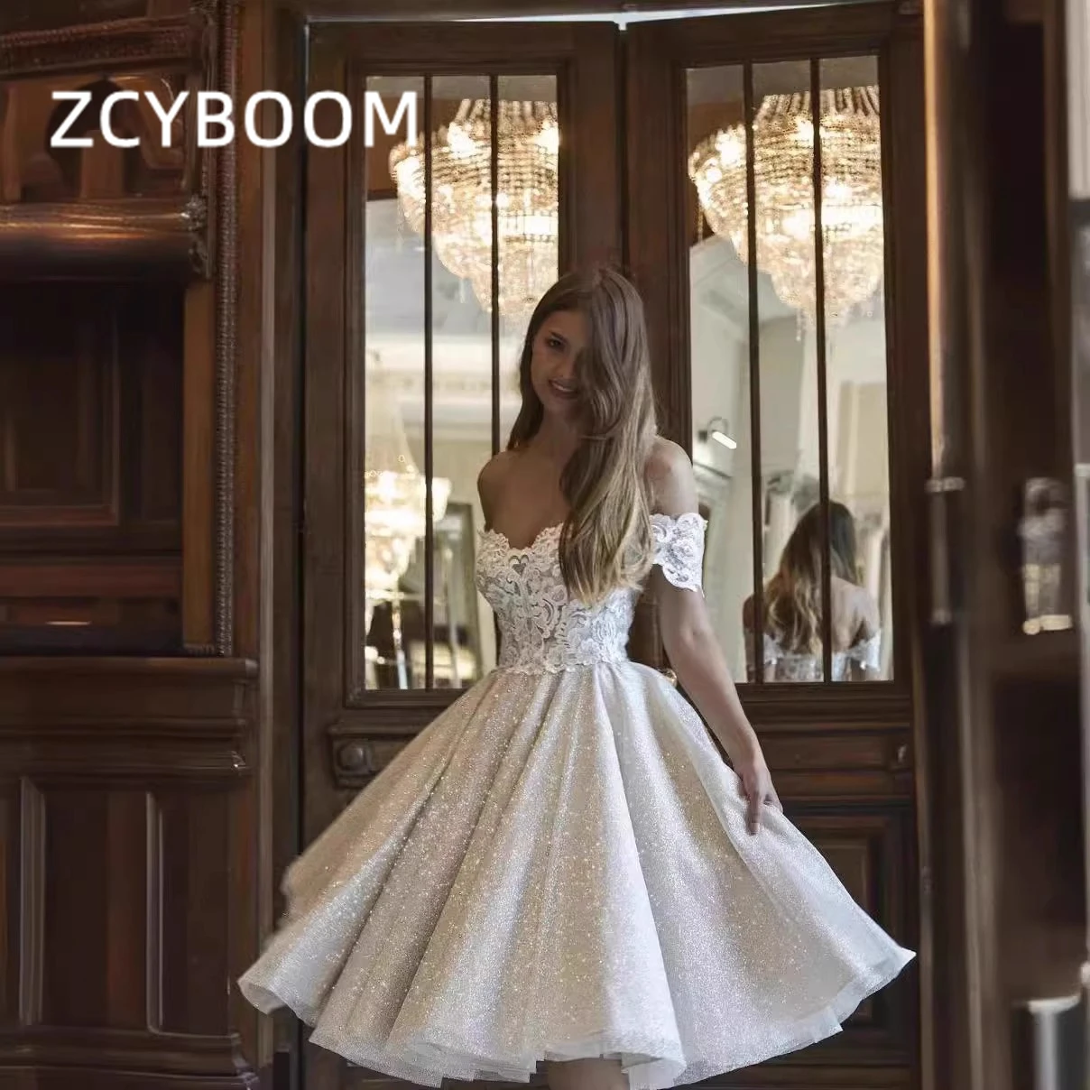 

Кружевные свадебные платья с открытыми плечами по индивидуальному заказу для женщин, элегантные свадебные платья цвета слоновой кости с открытой спиной 2025, Vestido De Noiva