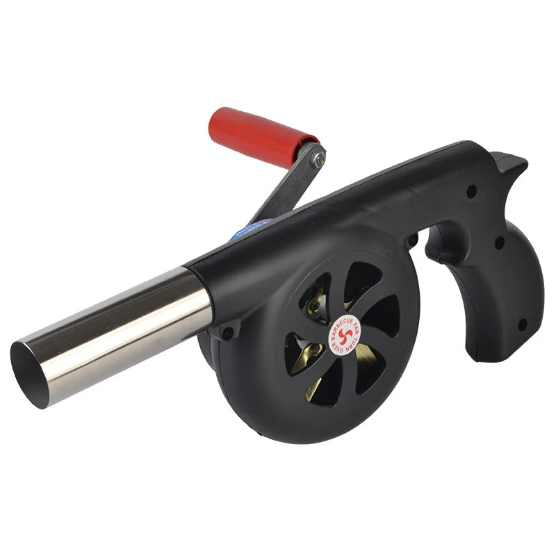 Large Outdoor Hand-Cranked Combustion Blower Manual Barbecue Picnic Camping Fire-supporting Hairdryer Outdoor BBQ Cooking