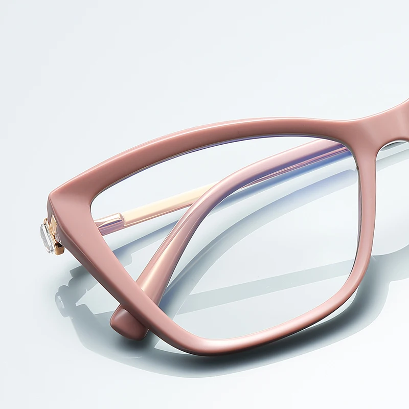 OKH جديد هندسي المرأة القط العين الإطار تصميم الرجال مكافحة الضوء الأزرق نظارات للقراءة تخصيص وصفة طبية قصر النظر نظارات #4